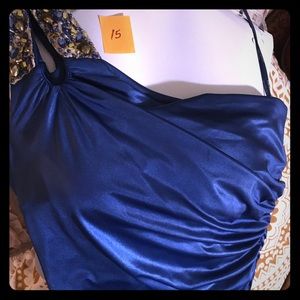 Long evening dress, blue size 14